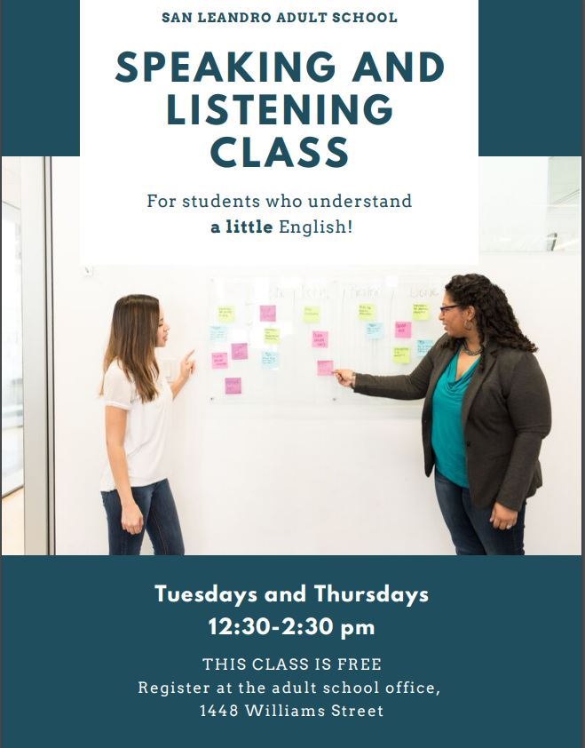 Speaking and Listening Flyer