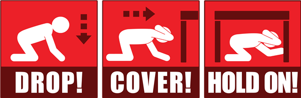 Drop, Cover, and Hold on in an Earthquake!